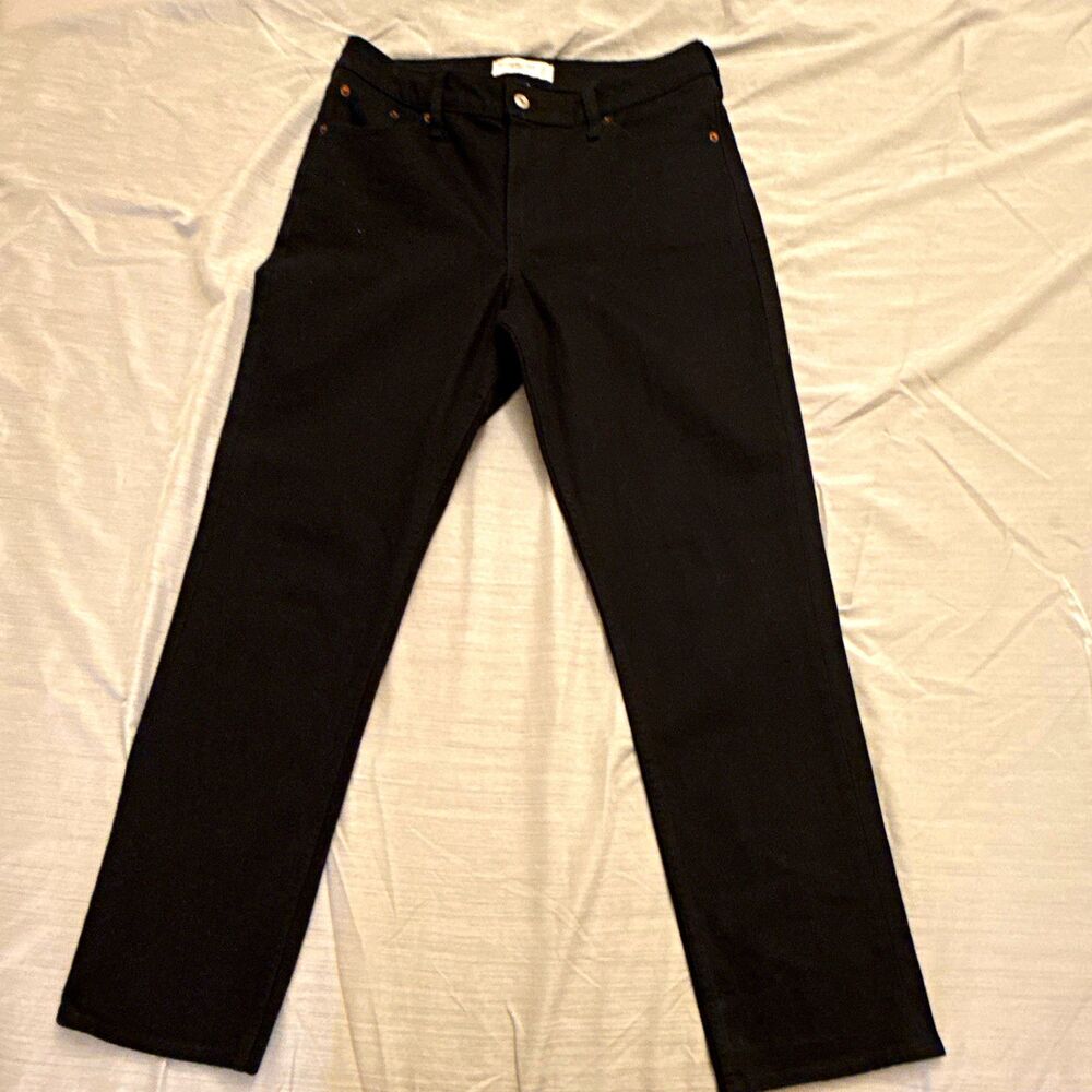 Abercrombie & Fitch Curve Love Women's 27 Black Mid Rise 90s Straight Jeans